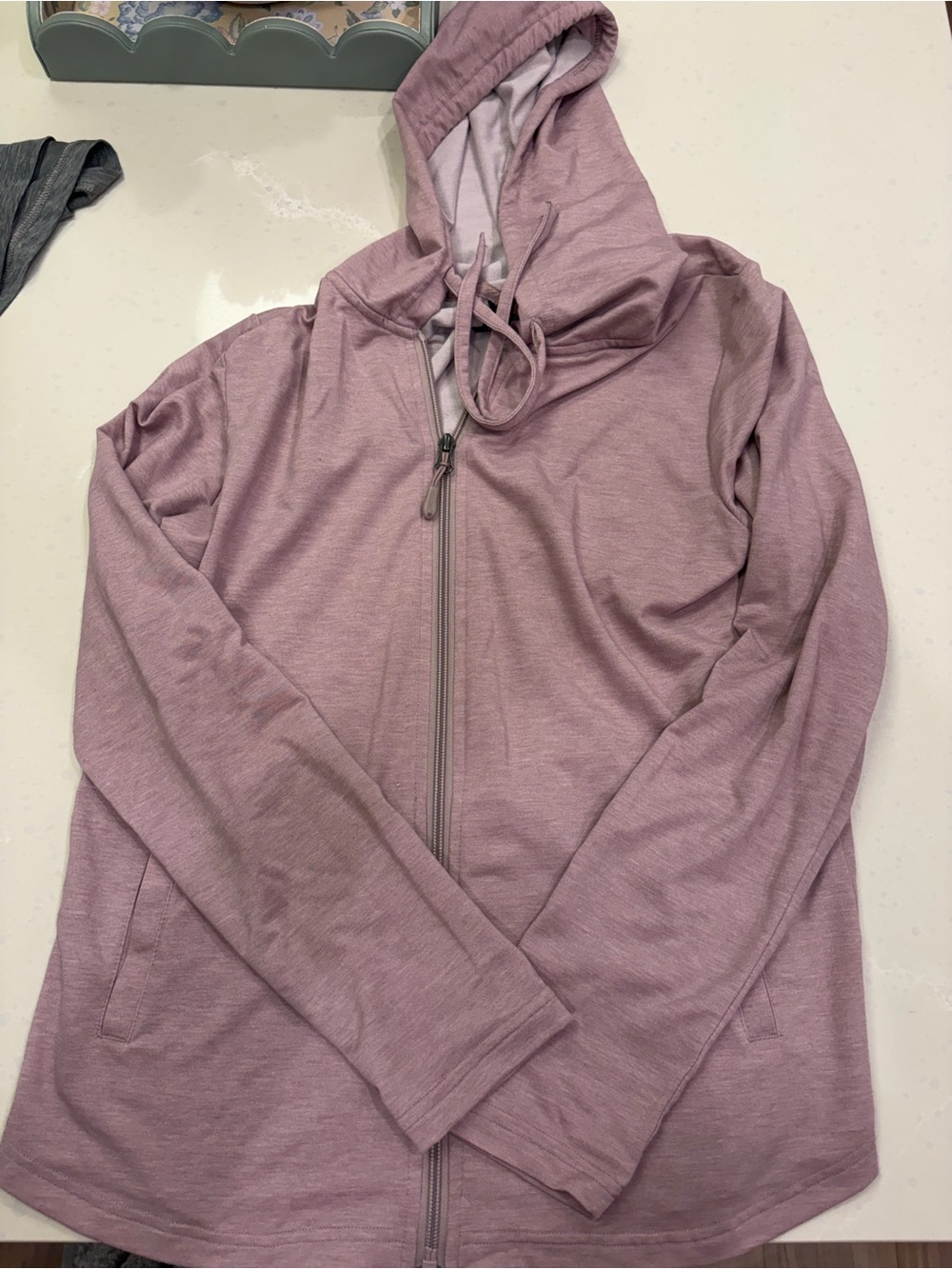 Purple long sleeve zip up size S